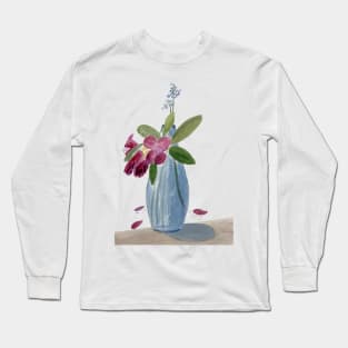 Red Flowers. Watercolor Painting Long Sleeve T-Shirt